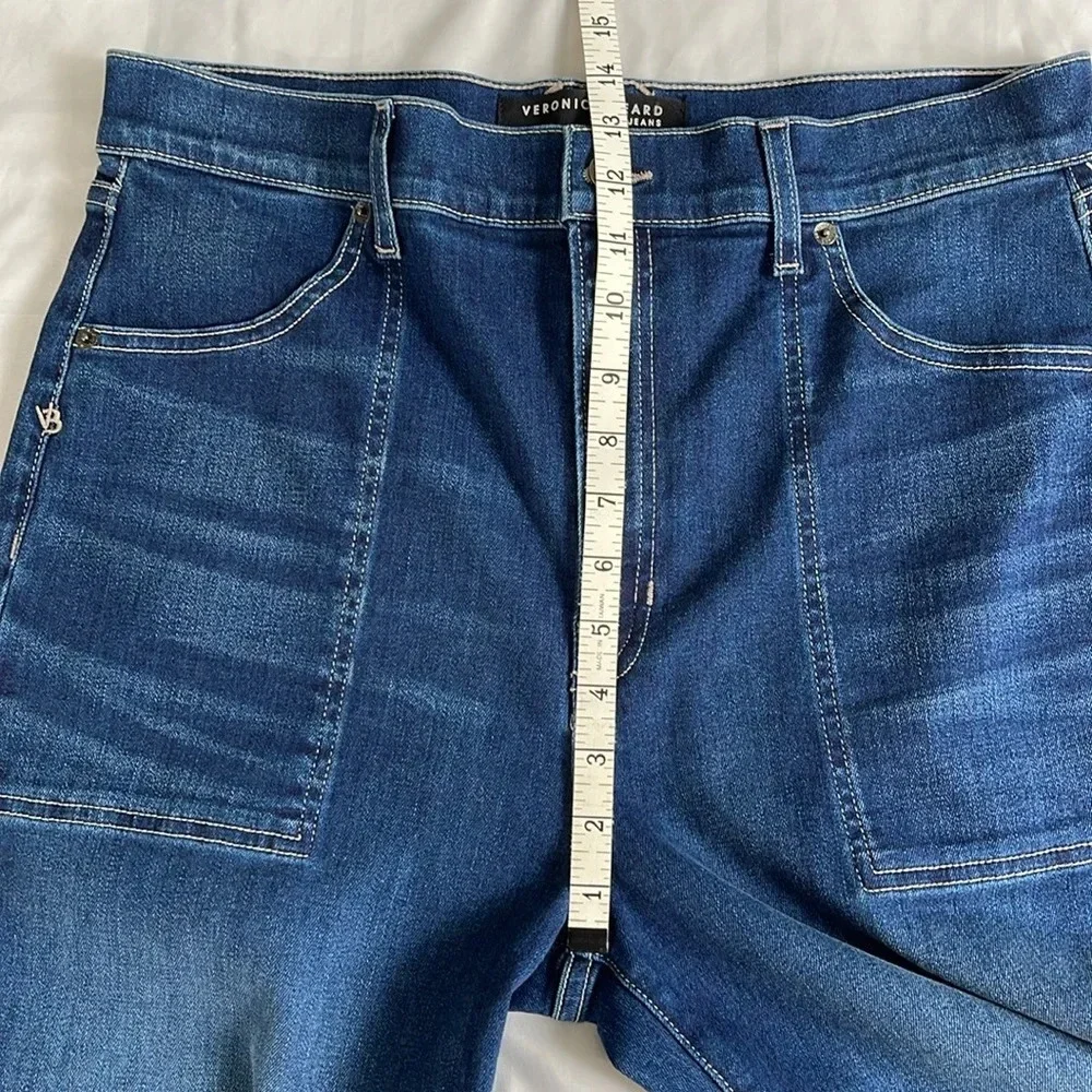 Veronica Beard Crosbie Wide Leg High Rise Astro Wash Jeans Size 32
